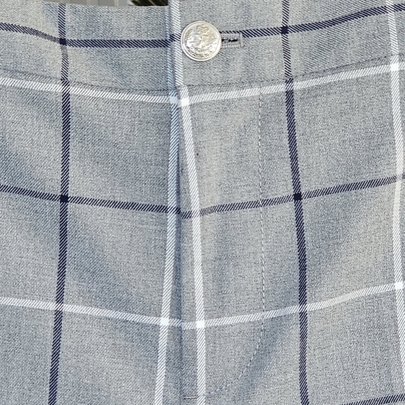 TOMMY Hilfiger High Waisted Cropped Windowpane Pants Grey Size 14 - Picture 7 of 15